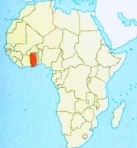 Гана на карте