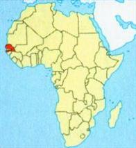 Сенегал на карте