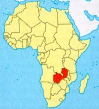 Замбия на карте