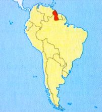 Гайана на карте